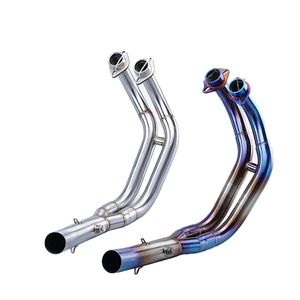 2014-2021 Yama MT07 FZ07 XSR700 Moto Racing Exhaust Muffler Half Blue Slip Front Stainless Steel Pipe New Condition