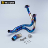 Stealth Exhaust System for Kawasak ER6N Versys 650 Z650 Ninja 650 Front Middle Connection Slip Sensor Link Pipe 2012-2019