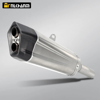 ZX-6R Motorcycle Exhaust System Modification with AK Escape Muffler Carbon Fiber Stainless Steel Material for Kawasak ZX-6R