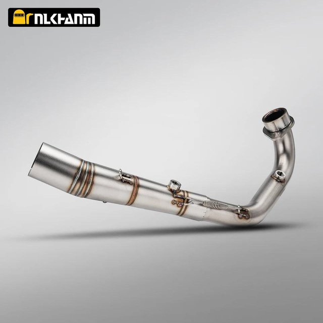 ZONTES 368G/E Motorcycle Exhaust System Modification Stainless Steel Front Section with Carbon Fiber Material