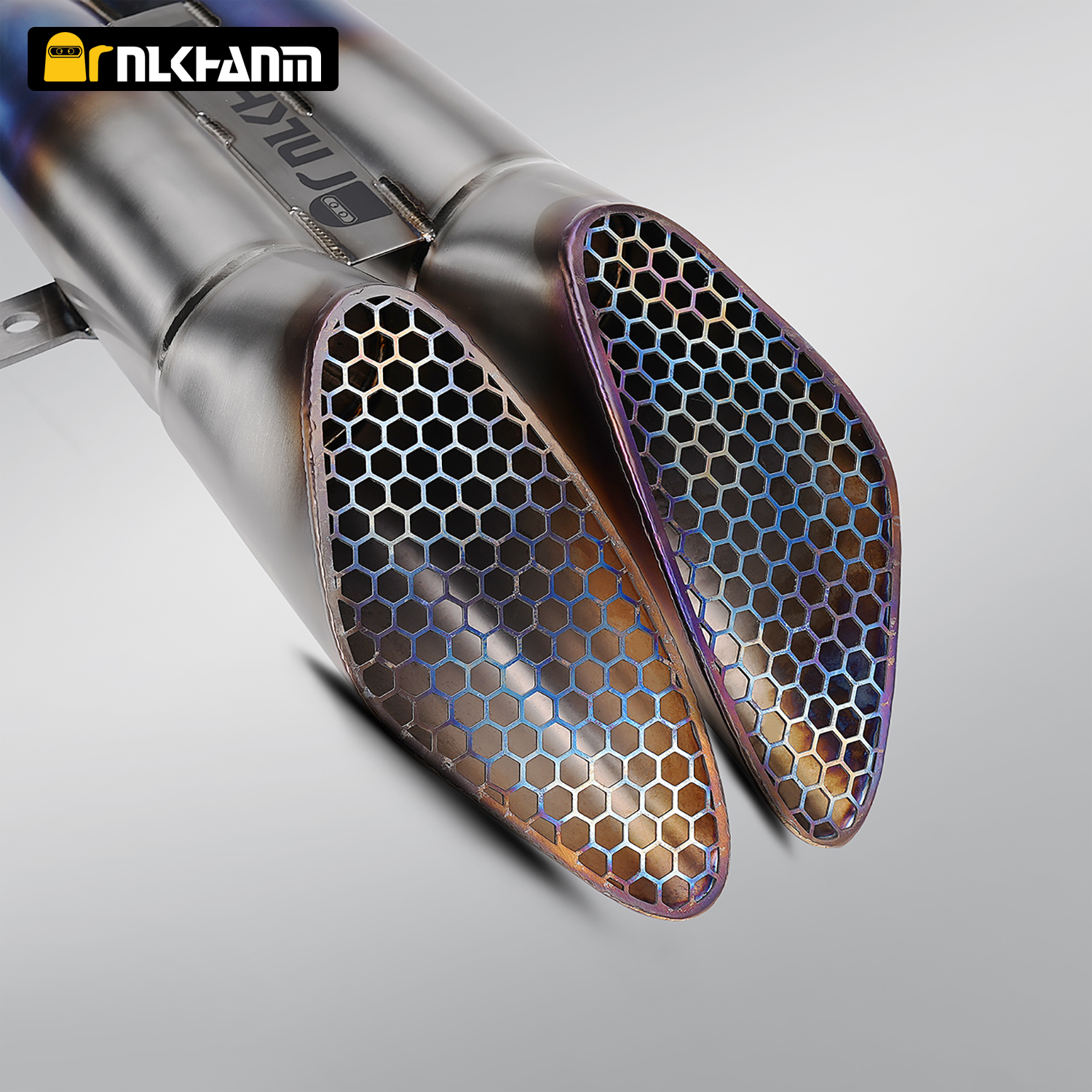 NlkHanm Titanium Honeycomb Forged Motorcycle Exhaust Kit slip on Line for Kawasaki ZX10R Zx-10r Zx10rr ZX-10R2021-2024