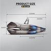 NlkHanm Titanium Honeycomb Forged Motorcycle Exhaust Kit slip on Line for Kawasaki ZX-4R ZX4R Zx4rr ZX25R Zx25rr