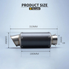 YOSHIMURA 60mm Carbon Fiber Escape Muffler Motorcycle Exhaust System New Steel Models 390duke 752s Fz150 R3 Mt07 Mt09 Pcx125