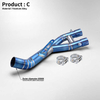 2015-2021 R1 YZF R1 MT10 Slip-On Front Middle Link Pipe Modification Stainless Steel titanium alloy Exhaust System Box Packaging